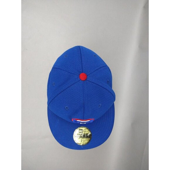 New Era Chicago Cubs 59FIFTY Fitted Blue Hat Size 7 1/4 Batting Practice - Picture 6 of 12